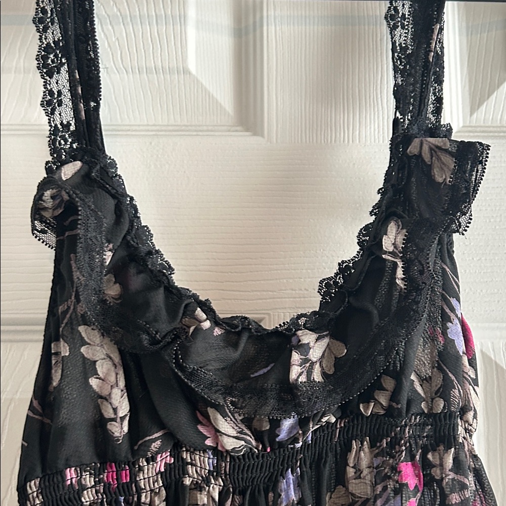 Floral Lace Trim Slip Dress - Picture 13 of 13